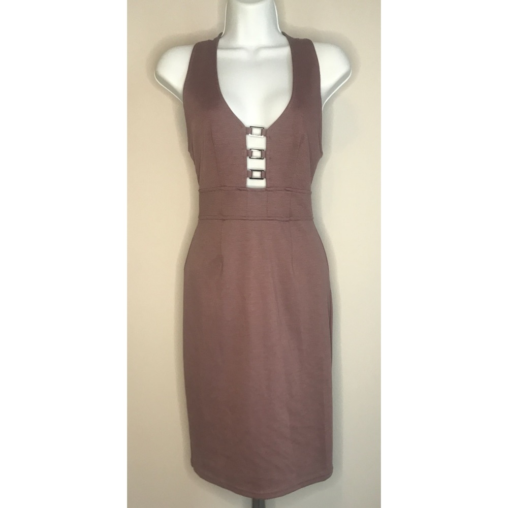 CHARLOTTE RUSSE Plum Small Midi Bodycon Dress